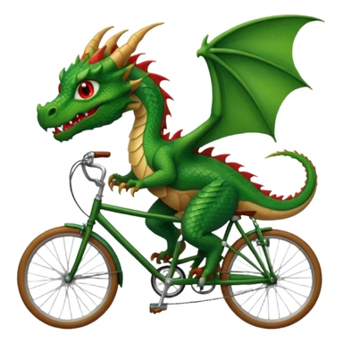 Um dragão de bicicleta sticker