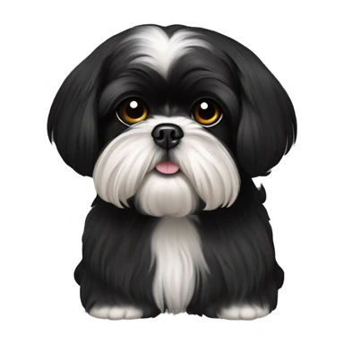 All black Black shih tzu on back sticker