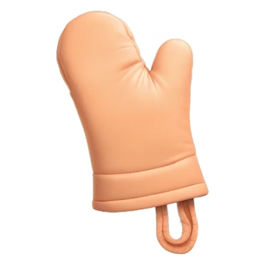 Realistic peach color oven mitt sticker
