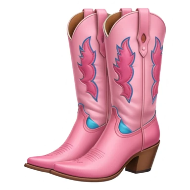 pink cowgirl boots sticker