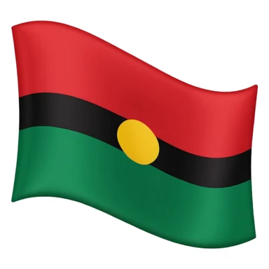 Pan African-African American Flag (Red-Black and Green horizontal stripes) - no stars or other symbols sticker