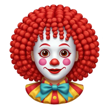 clown wig hair sticker