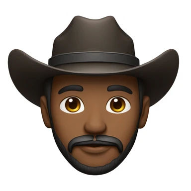 Homem negro gordinho com barba e olhos pequenos com chapéu de cowboy rosa  sticker