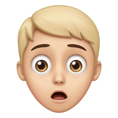 Jaw dropped shocked  sticker