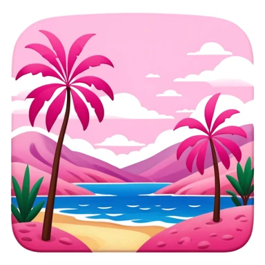 Matisse barbie slop style pink SPAM art landscape sticker