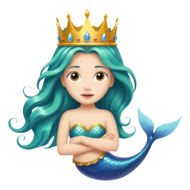 Sirena con corona sticker