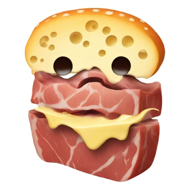 meat with cheese  sticker