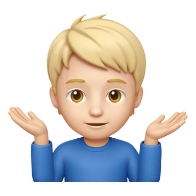 3D imoji of  The little boy who is a magic designer, he is a graphic designer, he should not be holding anything  sticker
