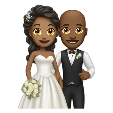 beautiful bridal Couple sticker