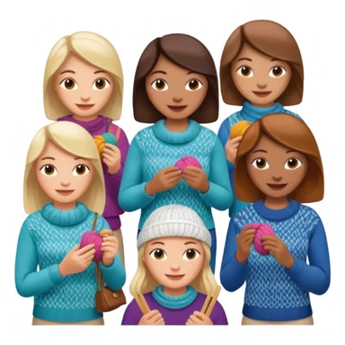 ladies knitting on a cruise ship sticker