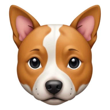 Pitbull Jack Russell Australian cattle dog mix with black spot on her butt  sticker