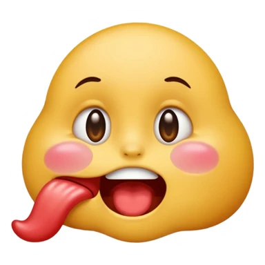 emoji biting its lip and drooling make sure it is drooling saliva  sticker