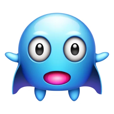Classic Pacman ghost character with big eyes sticker