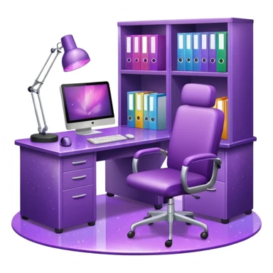 Purple Glitter office sticker
