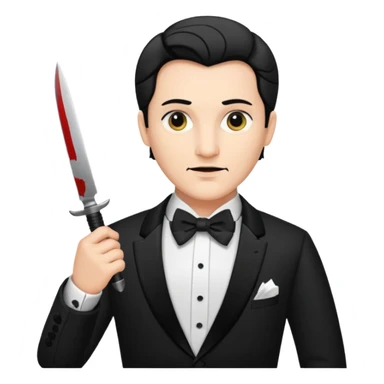 Man Opera singer with a knife  sticker