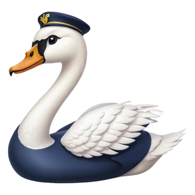 The white swan and the sailor sticker