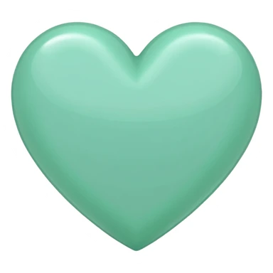 mint green heart emoji sticker