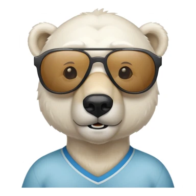 Oso polar millonario gafa de sol  sticker