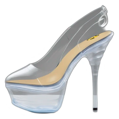Ripple-XRP-Currency clear-vinyl slingback pumps sticker