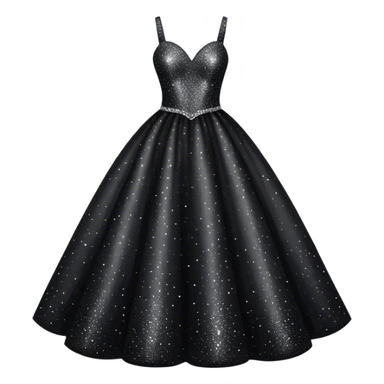 black glittery prom dress sticker