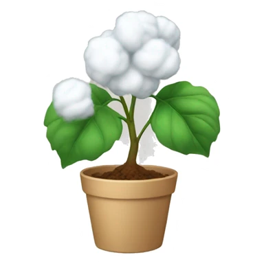 cotton plant  is drinking water sticker