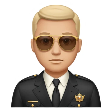 bodyguard with retro outfit sticker