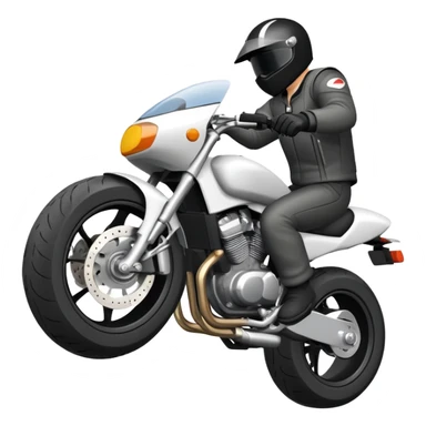 Motorcycle wheelie sticker