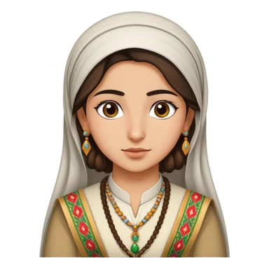Kurdish girl with traditional clothes sticker