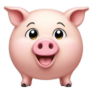 Happy fat piggy sticker