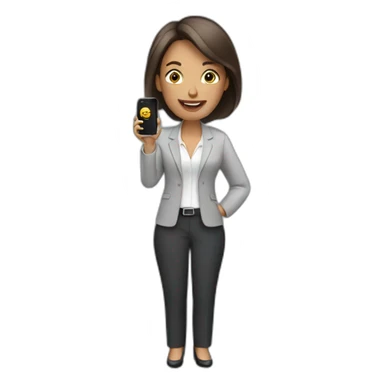 Businesswoman talking on her cell phone sticker