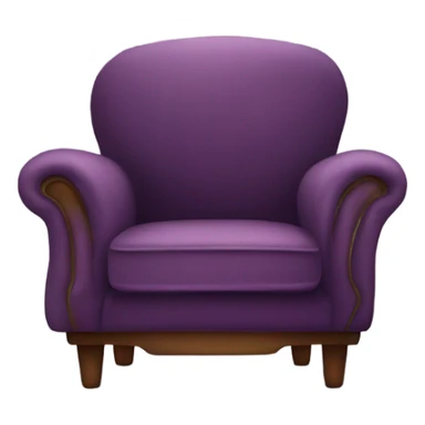 Velvet armchair and throw blanket sticker