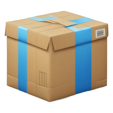 A big blue e-commerce parcel sticker