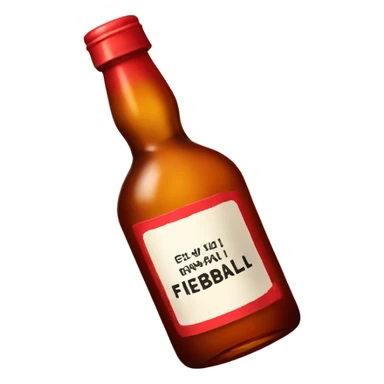 bottle of fireball alcohol  sticker