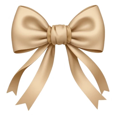 small beige bow with a gentle knot sticker