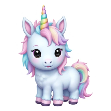 baby unicorn, chibi full body sticker