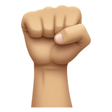 a fist facing up with index and pinky fingers facing up sticker