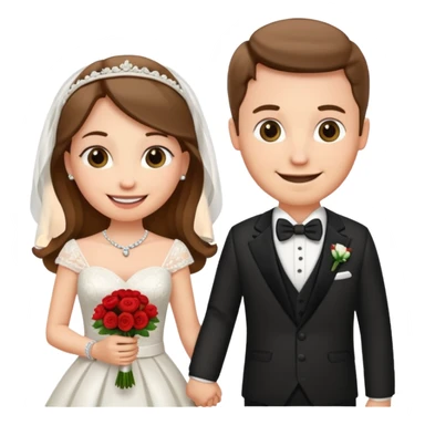 bride and groom sticker
