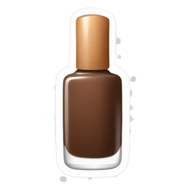 brown bottle of nail polish sticker