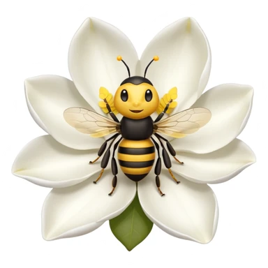 A magnolia with a bee on it sticker
