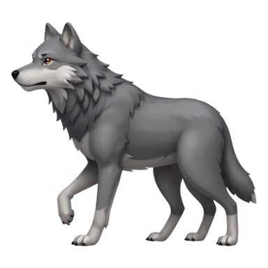 wolf walking sticker