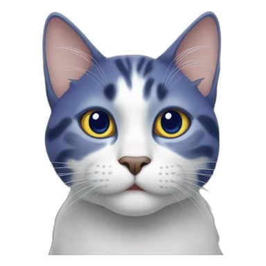 cat stuck in blueberry sticker