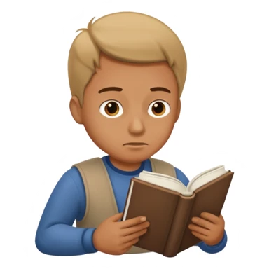 a man read book sticker