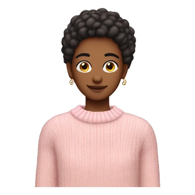 Light pink patchwork sweater sticker