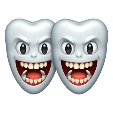 Hungry teeth sticker