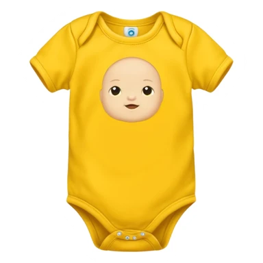 
Plain yellow baby’s onesie shirt sticker