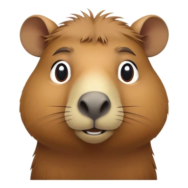 Cinematic Noble Capybara Portrait Emoji, Poised and serene, with a robust, rounded build covered in soft, earthy fur and gentle, wise eyes, Simplified yet sharp and sophisticated features, highly detailed, glowing with a warm, natural glow, high shine, intelligent and calm, stylized with an air of understated authority, focused and attentive, soft glowing outline, capturing the essence of a watchful and confident guardian that feels as though it could step out of the screen with effortless authority! sticker
