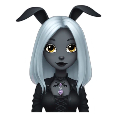 Goth Bunny Girl sticker
