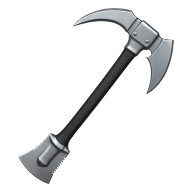 black metal climbing axe pointy curvy edges sticker