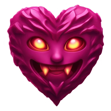 Demon heart and pink sticker