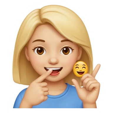 Quiero un emoji mordiendo el dedo y q sea muy femenino  sticker